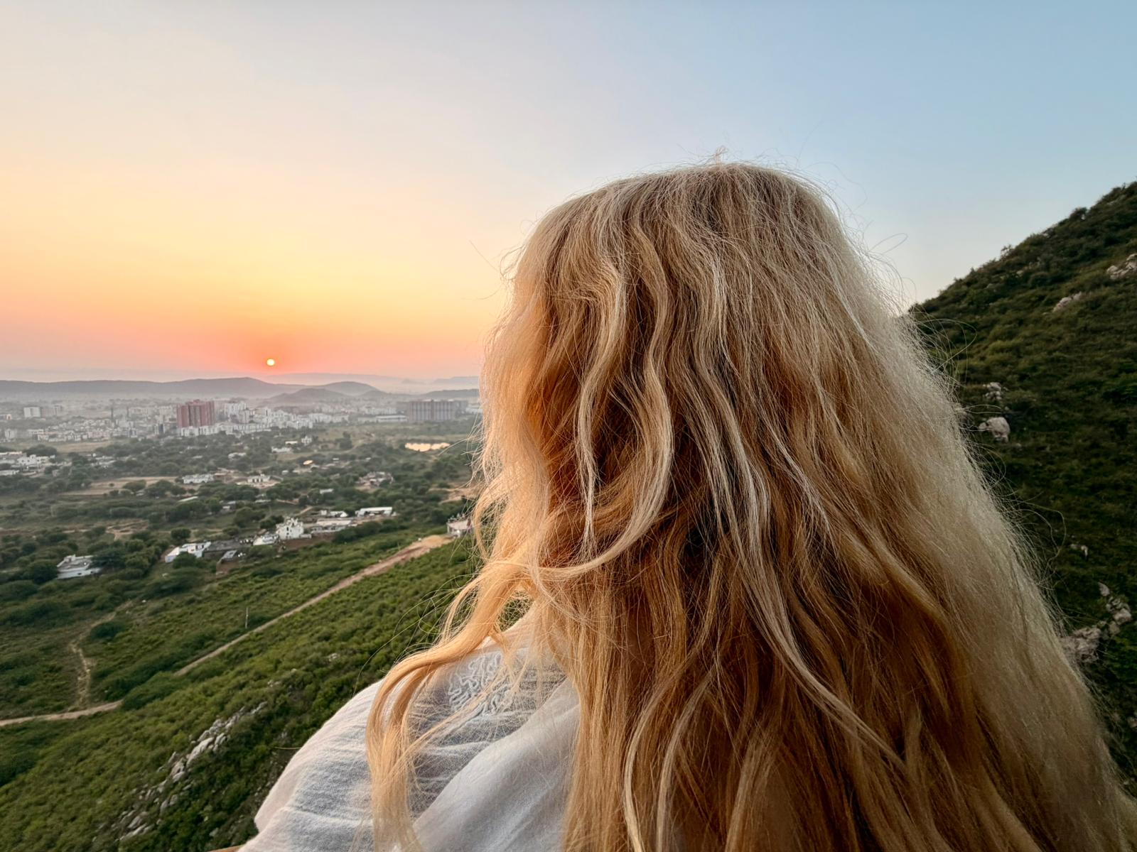 morning view from hot air balloon
